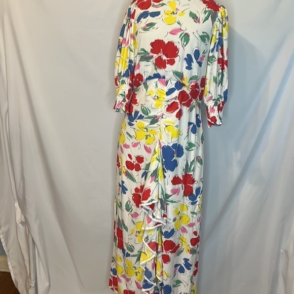 RIXO for Target Floral Mock Neck Cascade Ruffle Dress - Picture 4 of 13